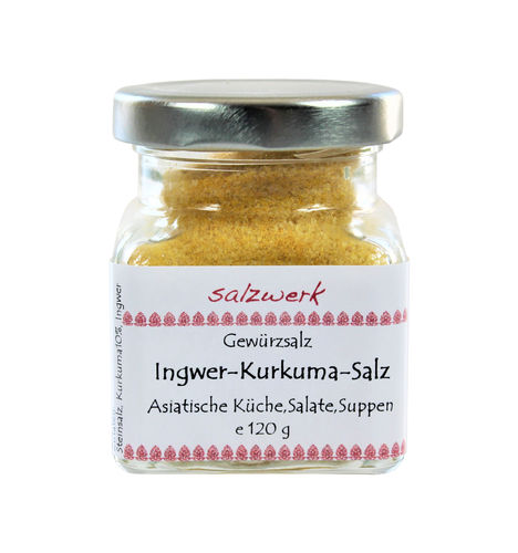 Ingwer-Kurkuma-Salz 120g Glas