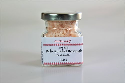 Bolivianisches Rosensalz 110g im Glas